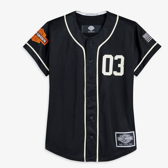 Harley Davidson Women’s Baseball Jersey - Picture 3 of 4